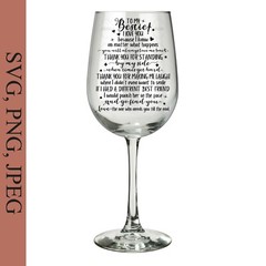 To My Bestie SVG, Best Friend SVG, Friends Gifts, SVG, PNG, Digital Cricut Files