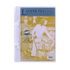 Set of 5 Looper Files, A4 Vertical, 6mm Spine Width, F-3006 White, Lihit lab.