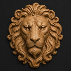 Majestic Lion Head Wood Carving Design – Wood Carving Design – 3D STL CNC File