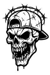 Skull N Cutz 100 High Quality Skull-Style Vectors EPS, SVG, DXF CD-Rom FREE SHIP