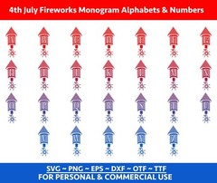 Fireworks FONT Svg, Usa Flag Alphabets and numbers svg, Patriotic Svg, 4th july