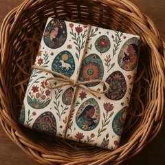 Bohemian Folklore Easter Pysanky Folk Art Mystical Spring Pattern Digital Design