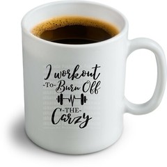 SVG, PNG, “I workout to burn off the crazy, Funny Gym, ” For Cricut Design Space