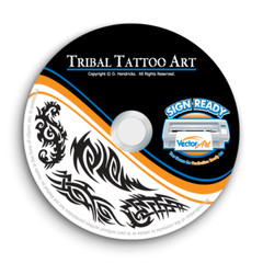 TRIBAL TATTOO CLIPART -VECTOR CLIP ART IMAGES -VINYL CUTTER PLOTTER GRAPHICS CD