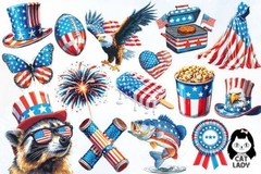 4th of July USA 250th Anniversary Fireworks PNG Bundle, Digital Download