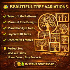 Tree of Life SVG Bundle 100+ Laser Cut Files Cricut CNC, Digital Download