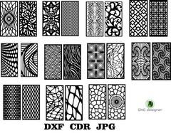 DXF-CDR of PLASMA LASER AND ROUTER Cut -CNC 22 PANELS X2