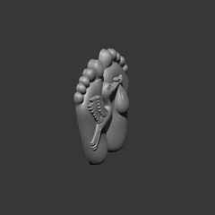 Personalized Baby Feet Stork 3D Art File – STL for CNC Router & 3D Printing