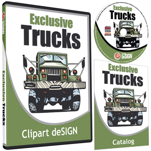 TRUCKS CLIPART-VINYL CUTTER PLOTTER IMAGES-EPS VECTOR CLIP ART CD