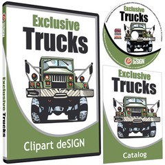 TRUCKS CLIPART-VINYL CUTTER PLOTTER IMAGES-EPS VECTOR CLIP ART CD