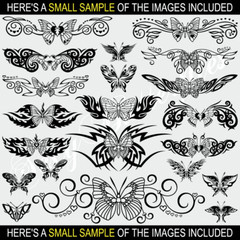 BUTTERFLY CLIPART -VECTOR CLIP ART-VINYL CUTTER PLOTTER IMAGES & EPS GRAPHICS CD