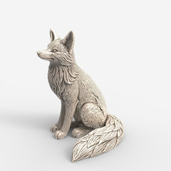 Fox Art – & 3D Art File – STL for CNC Router & 3D Printing