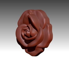 CNC Rose Flower Model – STL File for Laser Engraving & Routing
