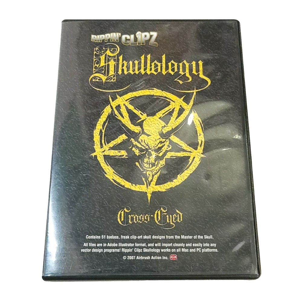 Skullology Ripping Clipz CD-ROM 51 Clip Art Skull Designs by Cross-Eyed