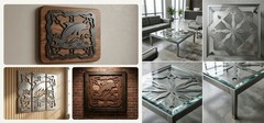 CNC Table Top & Wall Art Edition Vectors EPS, SVG, DXF CD-Rom FREE SHIP