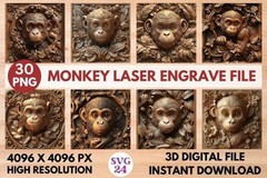 3D Laser Engrave Files Bundle, Engraved Wood Art, Digital Download
