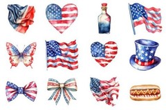 4th of July USA 250th Anniversary PNG Bundle Digital Download