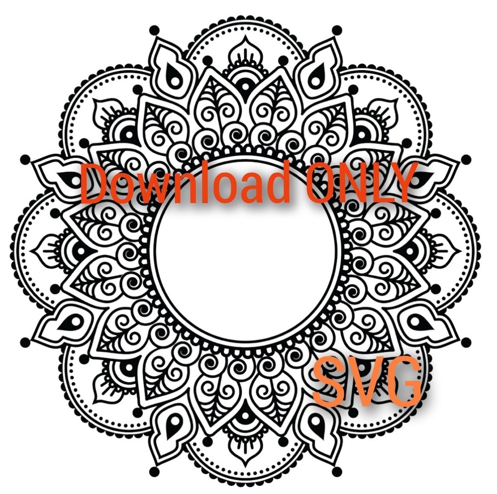 Mandala #1 SVG Image Clipart Design Vinyl Decal Sticker ** Download ONLY