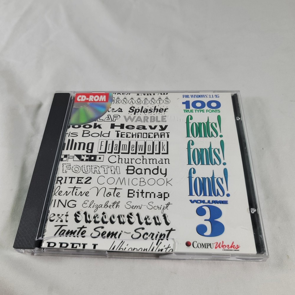 Fonts! Fonts! Fonts! Volume 3 PC CD-ROM Jewel Case