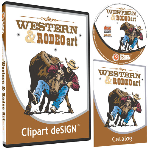 COWBOY RODEO HORSE CLIPART-VINYL CUTTER PLOTTER IMAGES-EPS VECTOR CLIP ART CD