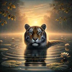Tiger Digital Image Picture Photo Wallpaper Background Desktop Art Clipart AI