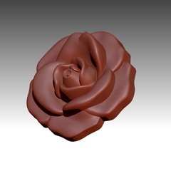 CNC Rose Flower Model – STL File for Laser Engraving & Routing