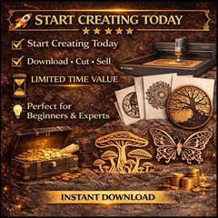 Mystical Laser Cut Files SVG Bundle, 16 Unique Designs, Digital Download