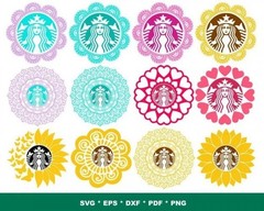 MANDALA STARBUCKS SVG BUNDLE – Coffee Cup Designs for Cricut, Silhouette