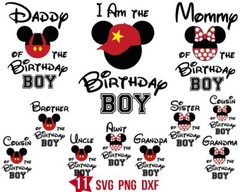 10 Disney Birthday Boy SVG Bundle, SVG for Cricut, Cricut Explore