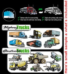 TRUCKS CLIPART-VINYL CUTTER PLOTTER IMAGES-EPS VECTOR CLIP ART CD