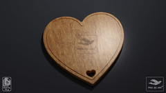 Heart Cutting Board – CNC files for Wood (svg, dxf, eps, pdf, ai, stl)