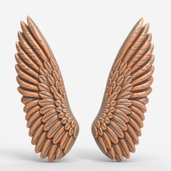 Angels Wings Wood Carving Design – Wood Carving Design – 3D STL CNC File