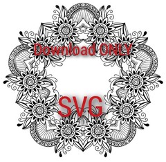 Flower Mandala SVG Image Clipart Design Vinyl Decal Sticker ** Download ONLY