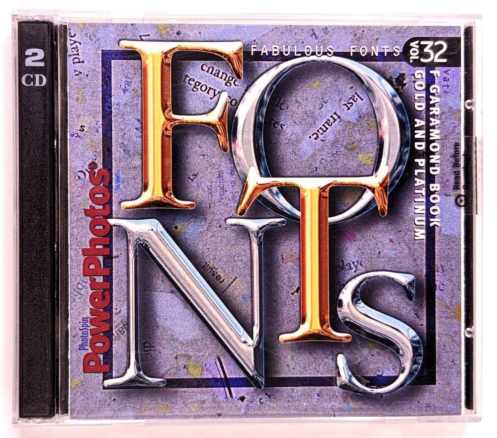 Power Photos Fabulous Fonts 32 F Garamond Book Gold and Platinum CD