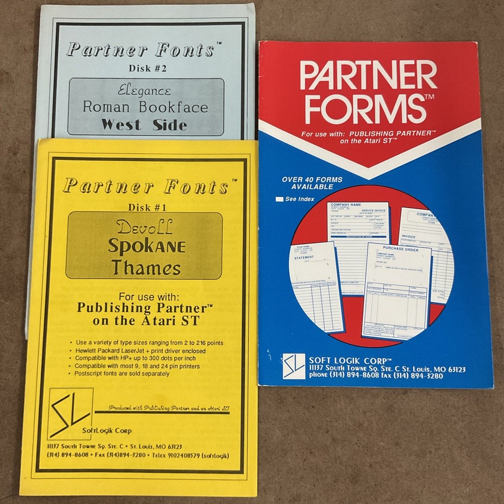Partner Forms Partner Fonts Lot Of 3