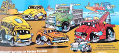 Vehikles Vector Art CD, cars trucks boats, vinyl signs art graphics airbrush etc