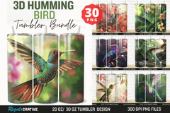 3D Tumbler Wrap Bundle PNG 20oz 30oz Skinny Sublimation , Digital Download