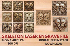 3D Laser Engrave Files Bundle, Engraved Wood Art, Digital Download