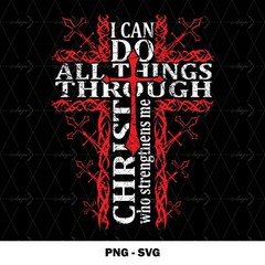 Christian Bible Verse Quotes PNG SVG Printable Clipart I Can Do All Things
