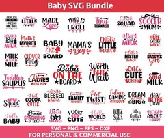 Baby SVG Bundle, Baby Shower SVG, Newborn SVG Bundle, Baby Quote Bundle, Cutie