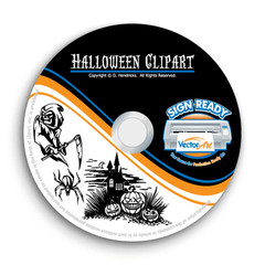 HALLOWEEN CLIPART-VECTOR CLIP ART-VINYL CUTTER PLOTTER IMAGES&TSHIRT GRAPHICS CD