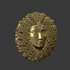 STL File Green Woman Sculpture – Printable Design Sculpture CNC 3D STL File