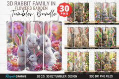 3D Tumbler Wrap Bundle PNG 20oz 30oz Skinny Sublimation , Digital Download