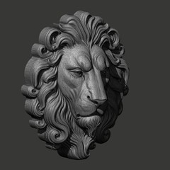 Majestic Lion Head Wood Carving Design – Wood Carving Design – 3D STL CNC File