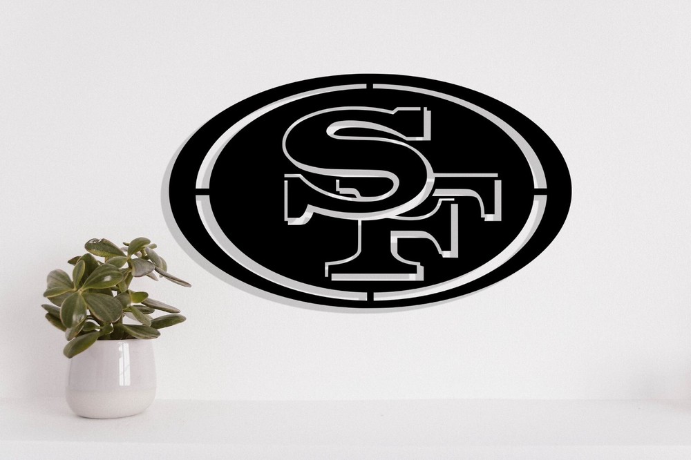 San Francisco 49ers badge laser cut vector files dxf, svg, eps. ai, pdf, png
