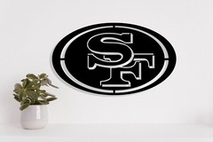 San Francisco 49ers badge laser cut vector files dxf, svg, eps. ai, pdf, png