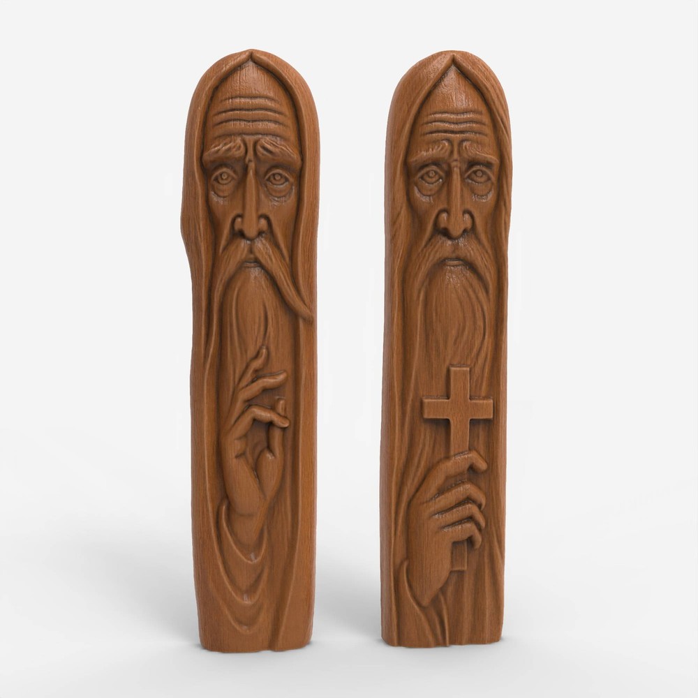 Orthodox Saint Relief Wood Carving Design – Wood Carving Design – 3D STL CNC
