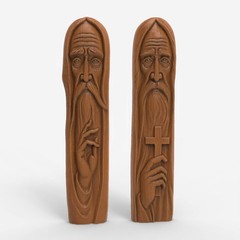 Orthodox Saint Relief Wood Carving Design – Wood Carving Design – 3D STL CNC