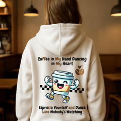 Dancing Coffee Cup PNG – Funny Coffee T-Shirt Design – Coffee in My Hand