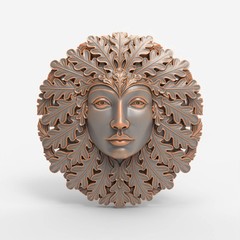STL File Green Woman Sculpture – Printable Design Sculpture CNC 3D STL File